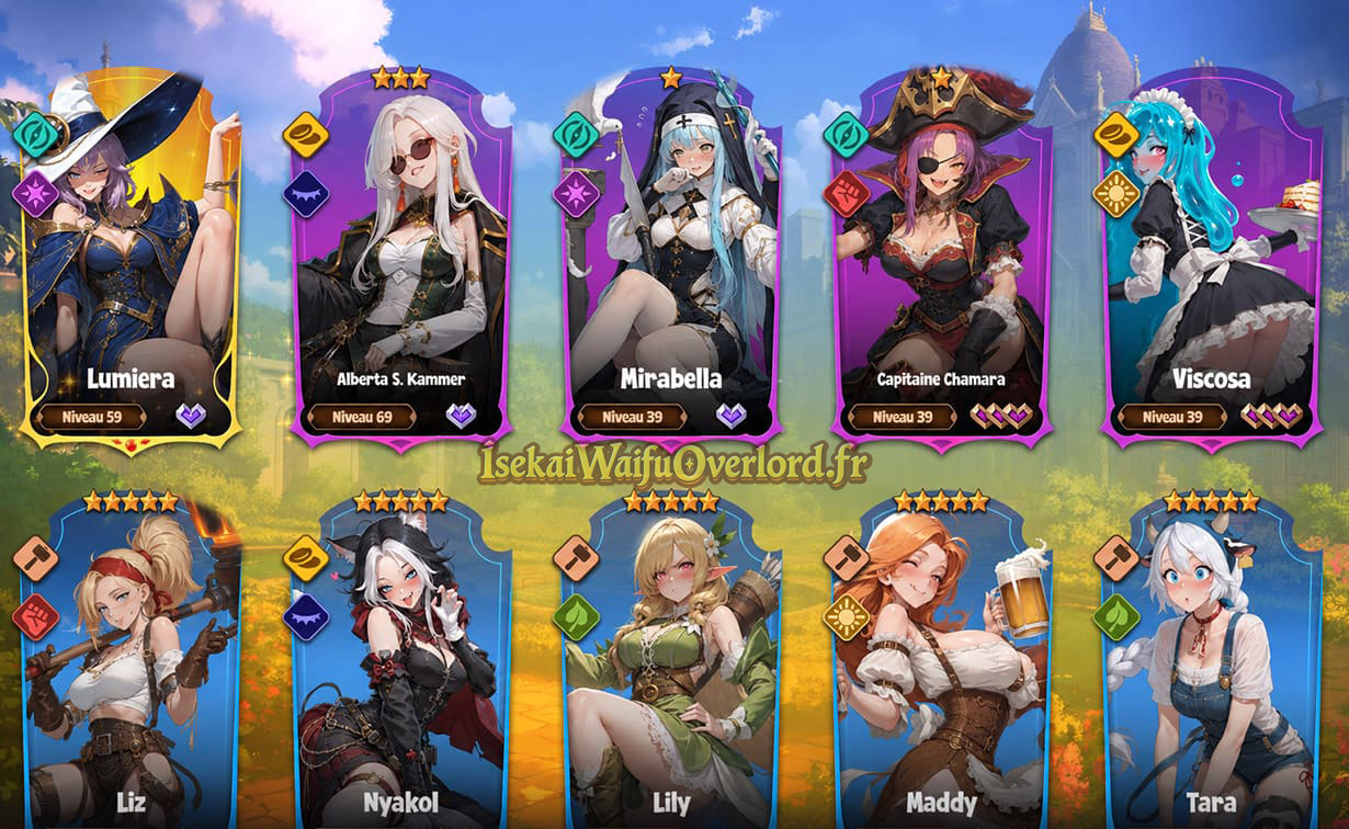 Collection de personnages