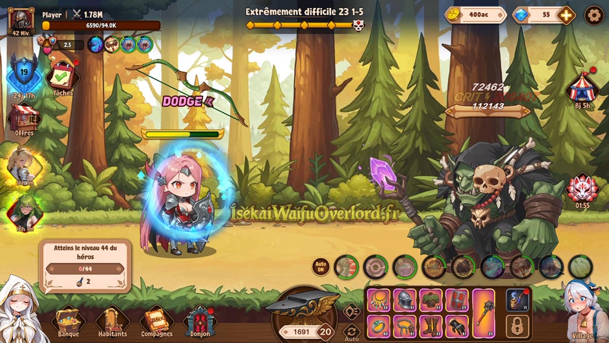 Gameplay de combat auto