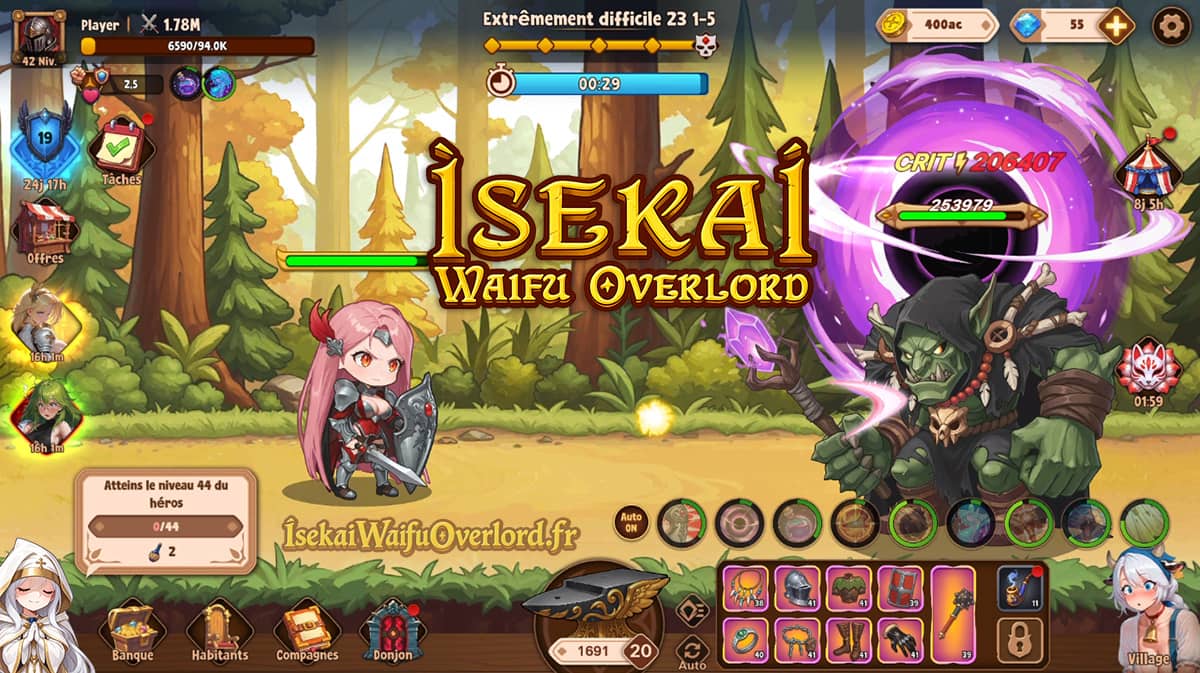 Combat dans Isekai Waifu Overlord